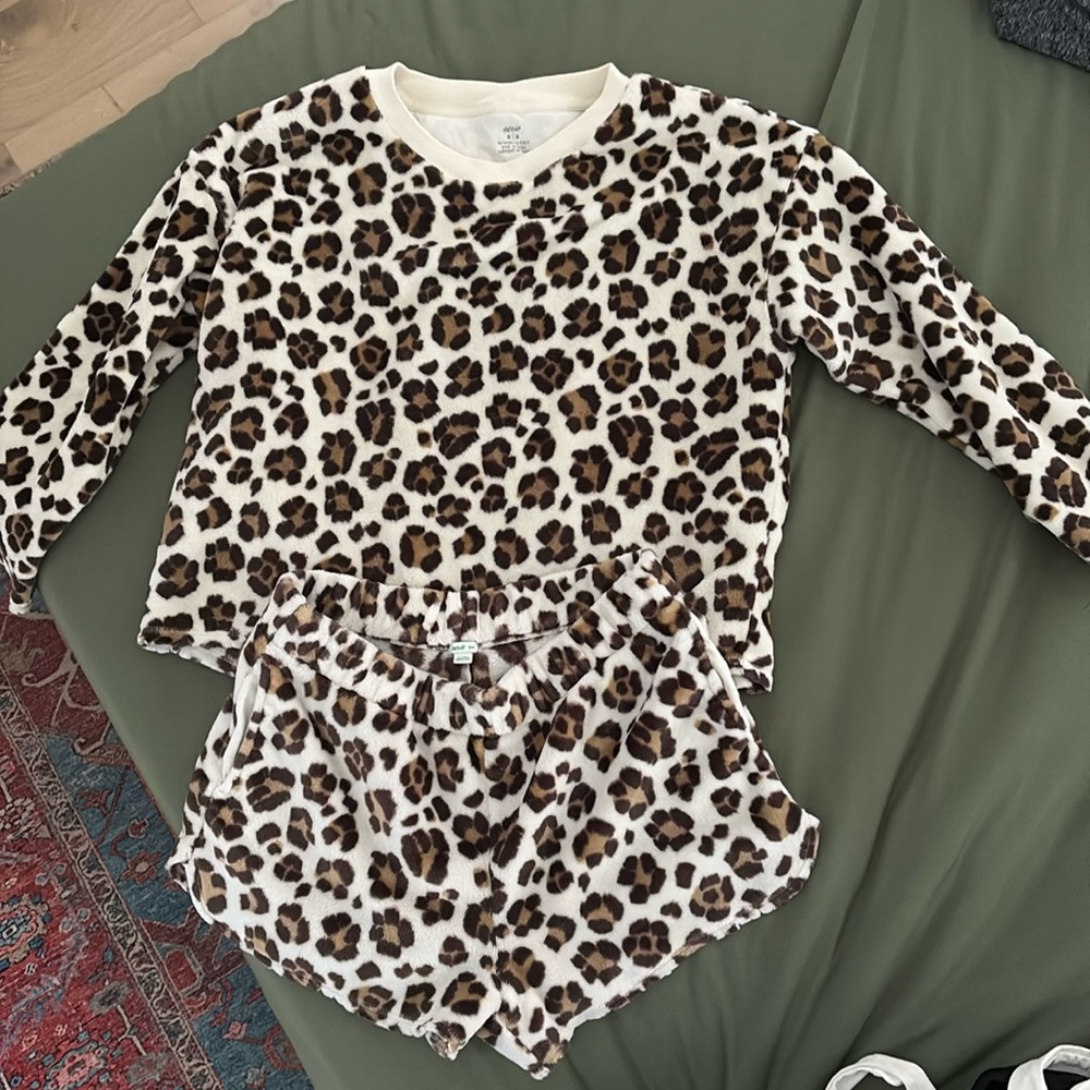 Aerie cheetah pj set size M